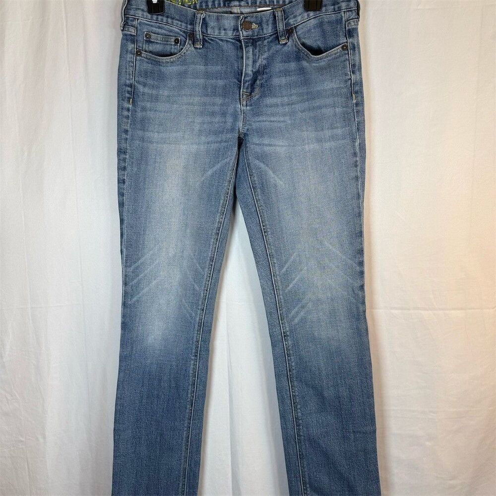 J.Crew Jeans Womens Size 29 Light Wash Blue Straight Leg Mid Rise Stretch
